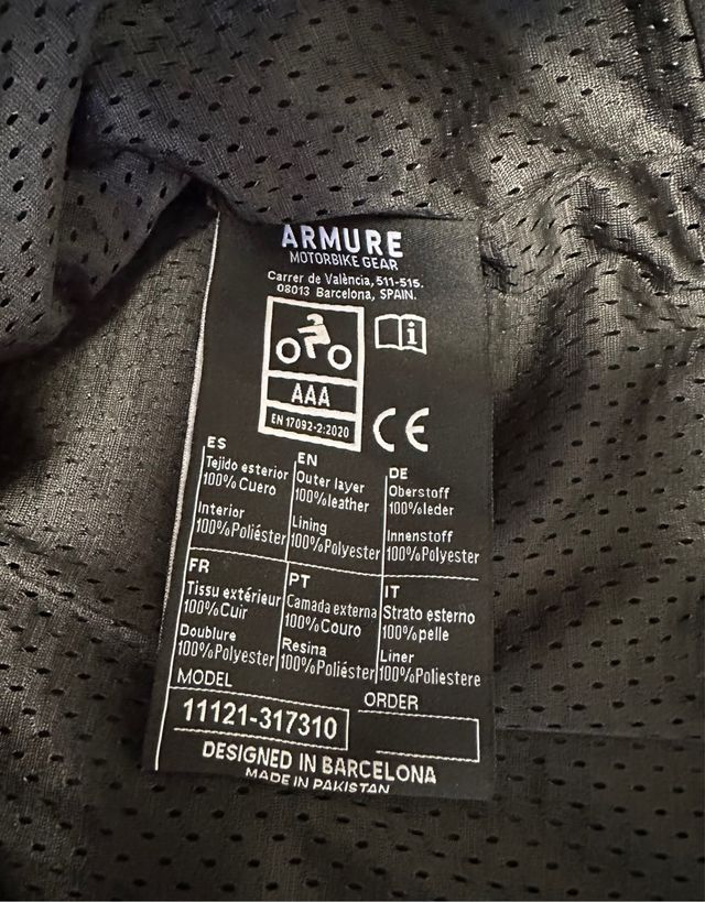 Chaqueta de cuero para moto nueva