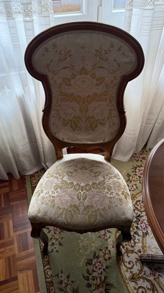 Mesa comedor oval extensible 180–300 cm + 6 sillas