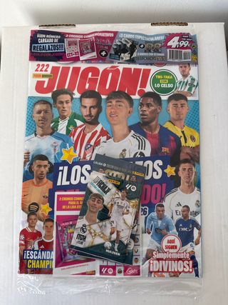 Revista Jugón 222 + 2 cromos conmemorativos