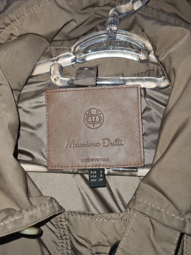 Chubasquero largo Massimo Dutti marrón