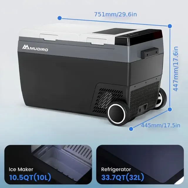 Nevera Portátil 45L con Producción de Hielo