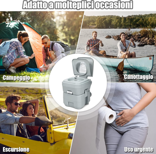 20L Toilette Portatile con Serbatoio d'Acqua Rimov