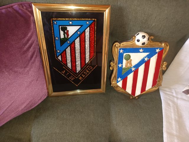 Lote Cuadro y Adorno Atlético de Madrid