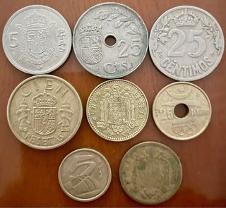 Lote 8 monedas España