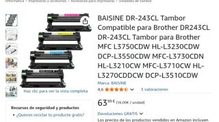 DR-243CL Tambor Compatible Brother