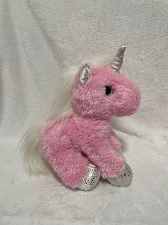 Unicornio de peluche rosa