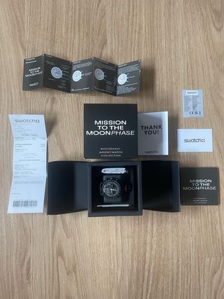 Omega x Swatch Mission to the Moonphase nero nuovo