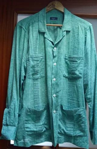 Camisa Guayabera Dustin Verde