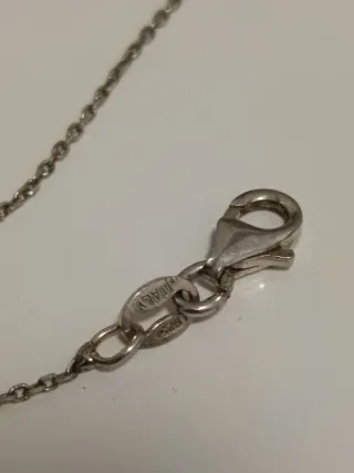 Cadena de plata de ley con infinito