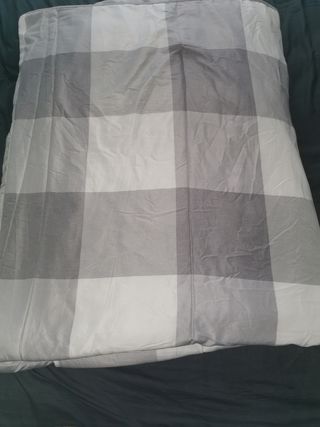 Edredón reversible Velfont negro/gris