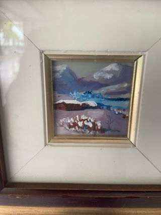 Dipinto con cornice dorata Alpino d’Egitto 1980