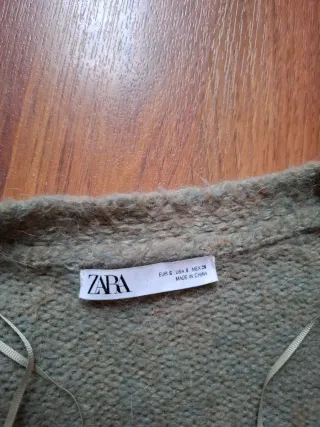 Chaqueta de punto verde 