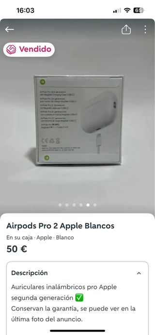 Proveedor Airpods Apple
