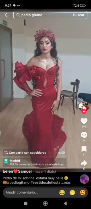 Vestido de fiesta rojo