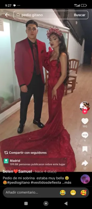 Vestido de fiesta rojo