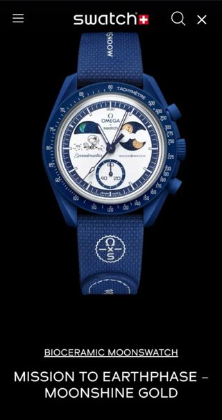 Swatch MoonSwatch Mission to Earthphase Moonshine.