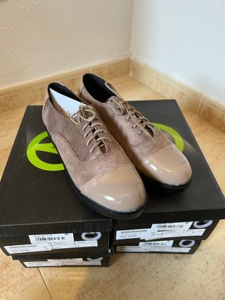 Zapato Oxford color marron T 36, 37, 38, 40 y 41