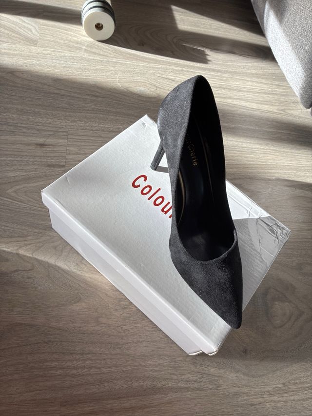 Tacones Colour Cherie Negros Talla 36