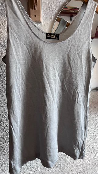 Camiseta tirantes mujer Zero gris 