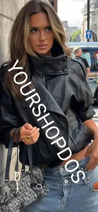 Cazadora efecto piel viral Talla XL