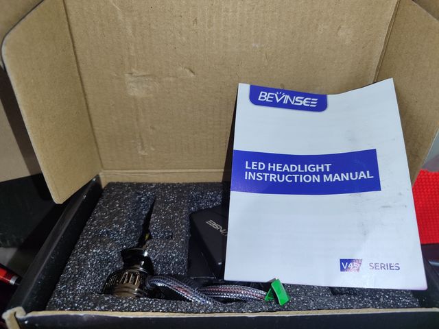 Kit Faróis LED Bevinsee V45 H7 Novos