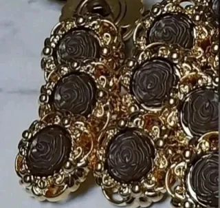 Lote 12 botones flor- 6 modelos