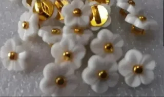 Lote 12 botones flor- 6 modelos