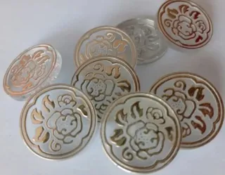 Lote 12 botones flor- 6 modelos