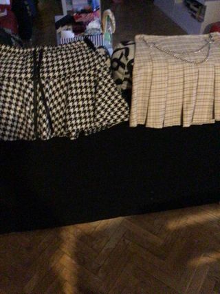 Dos faldas T. M. (beige y negro)