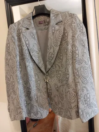 Traje de vestir gris mujer talla 46