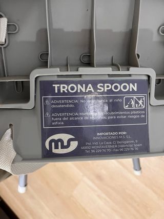 Trona bebé gris con bandeja