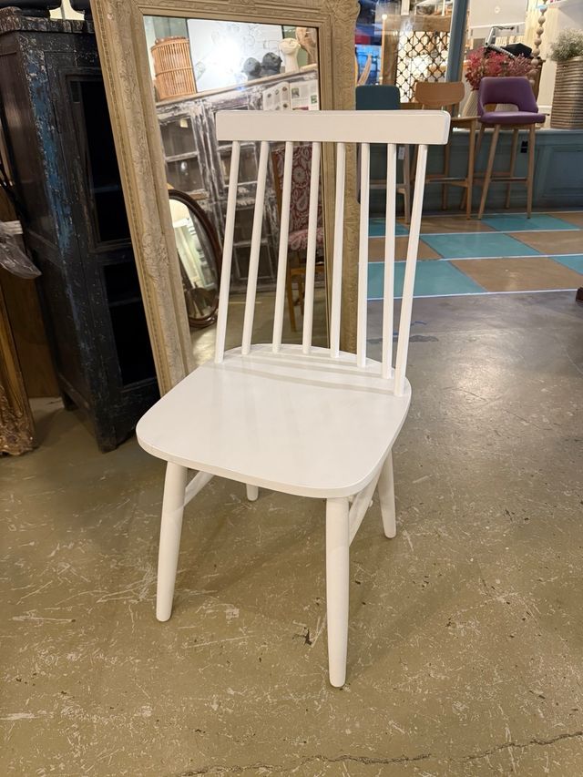 Silla Nórdica Blanca Madera