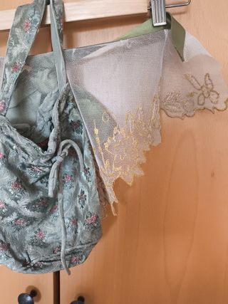 Mantilla y limosnera fallera vintage