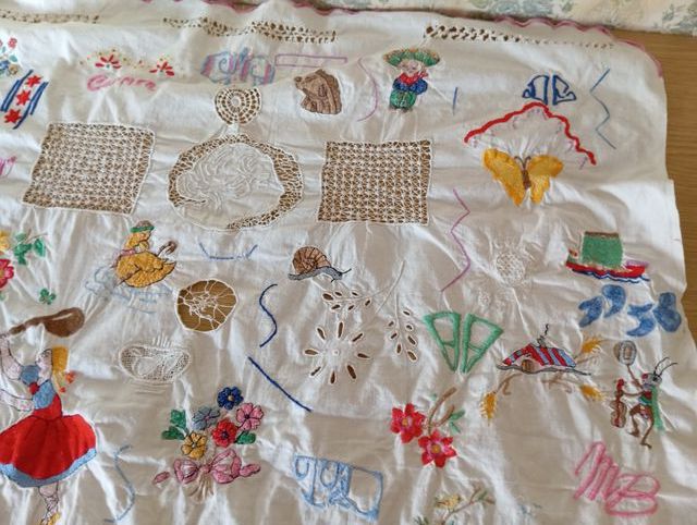 Prácticas de bordado años 50