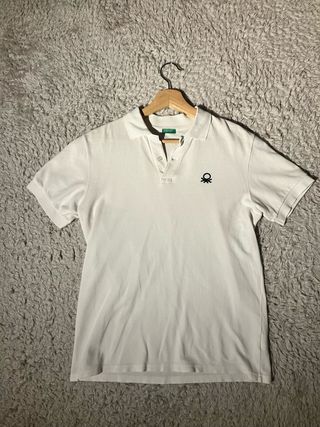 Polo Benetton Blanco Talla S