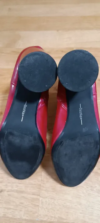 Botines Bershka rojos tacón
