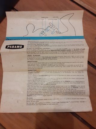 Cepillo antiguo de carpintero Páramo No. 10