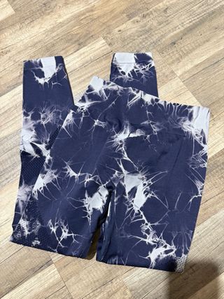 Collant lunghi effetto tie-dye