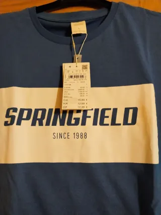 Camiseta Springfield Azul Talla L