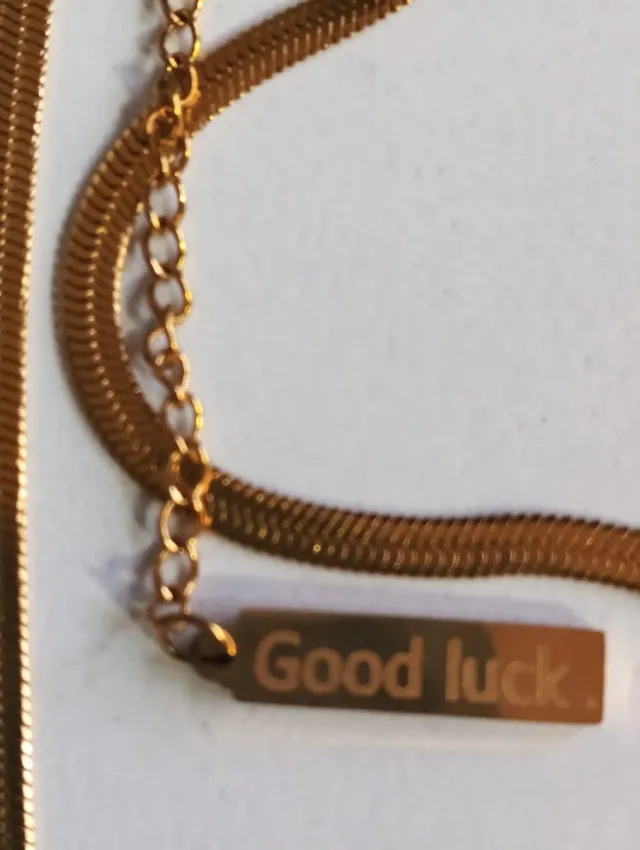 Conjunto collar y pendientes oro Good Luck pulsera