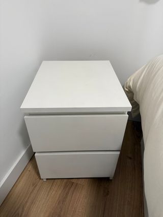 Cómoda 2 cajones MALM blanca Ikea