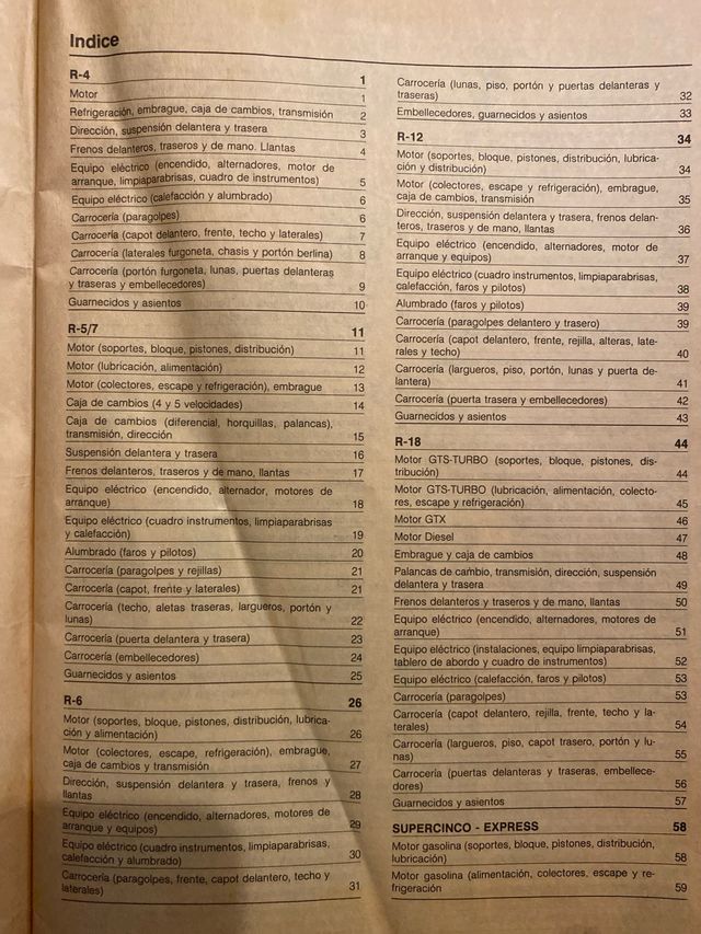 Renault 19 Pack Manual Taller y Cat despiece 1992