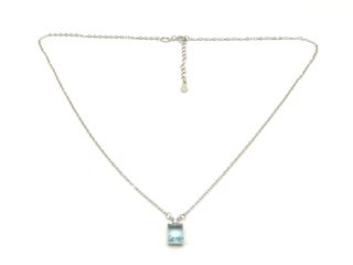 gargantilla plata 925mm con piedra con circonita 22cm