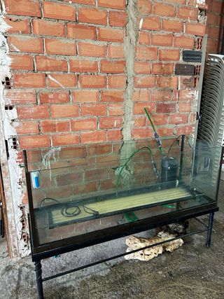 Acuario grande con soporte