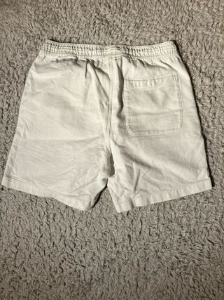 Pantalones cortos de lino grueso blancos