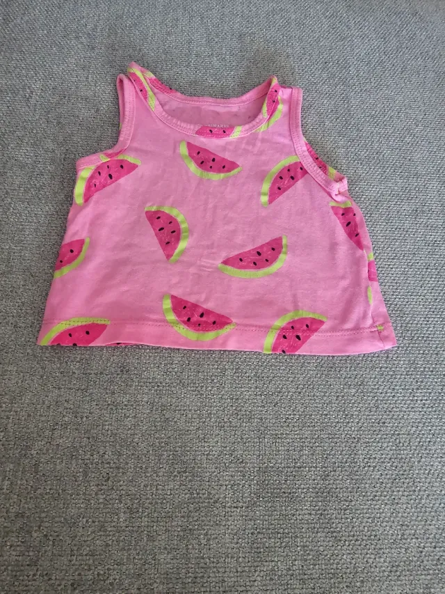 Camiseta bebé sandías rosa