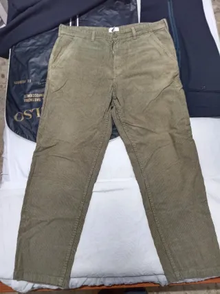 Pantalón pana H&M verde talla 34