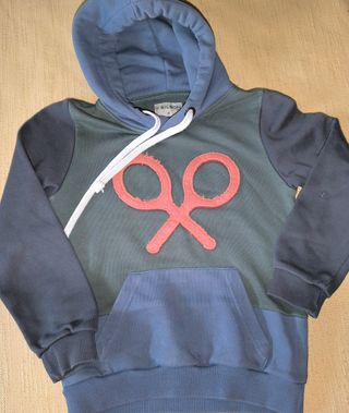 Sudadera niño Silbon azul y verde Talla8