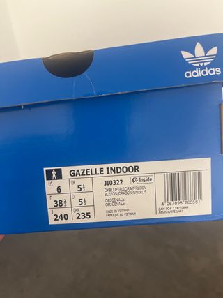 Adidas Gazelle Indoor Azul Oscuro Naranja