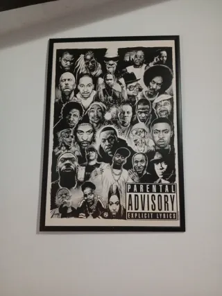 Cuadro Parental Advisory Explicit Lyrics